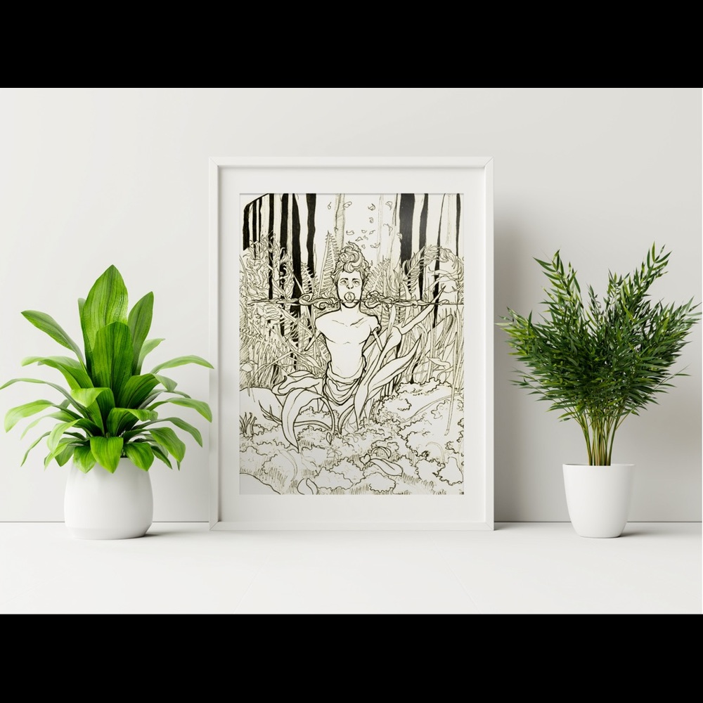 Forest Fawn - Ink Print Illustration